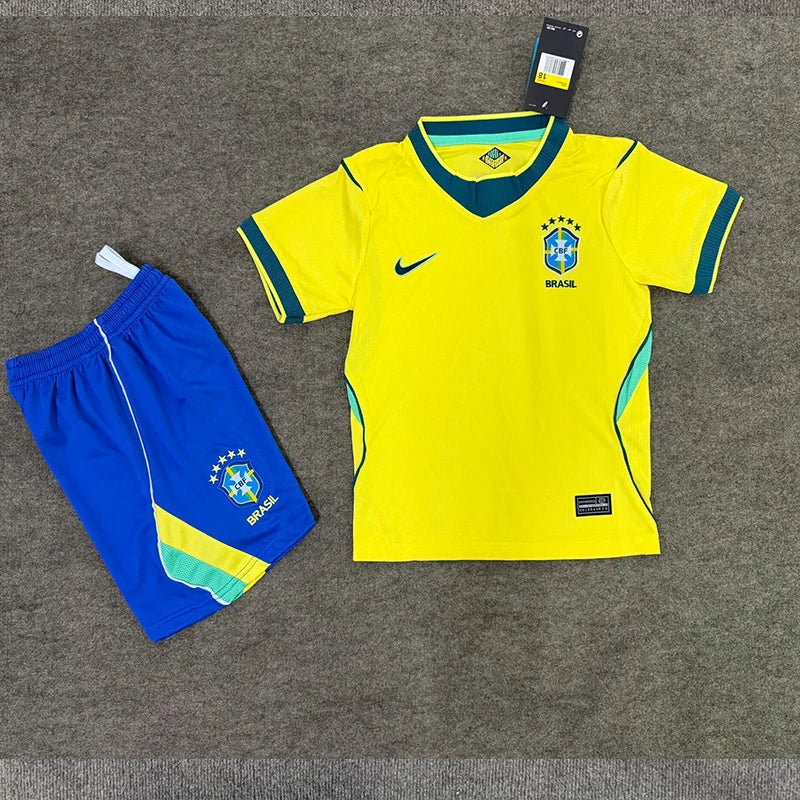2026 Kids Brazil Home Football Kit