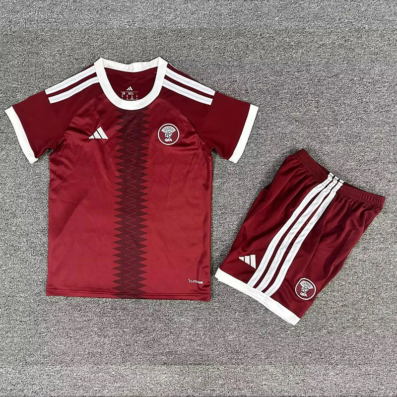 2026 Kids Qatar Home Football Kit