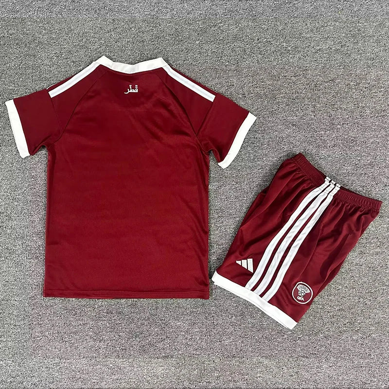 2026 Kids Qatar Home Football Kit