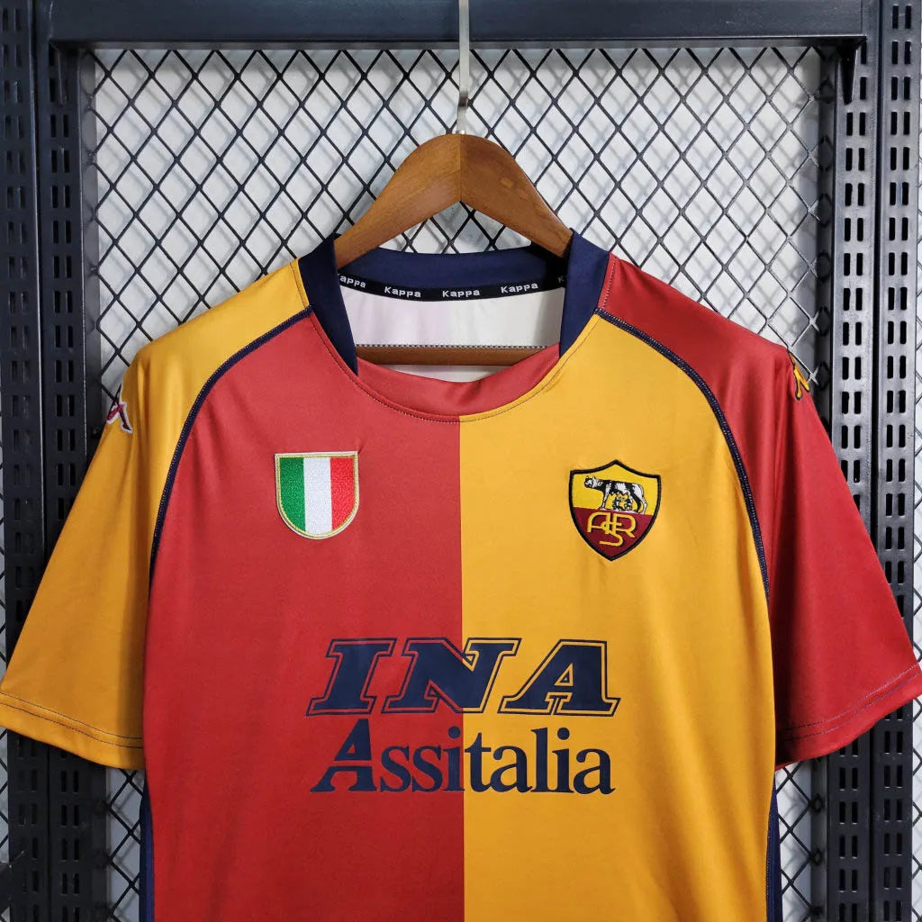 2001/2002 Retro AS Roma European Home Football Jersey