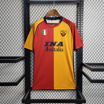 2001/2002 Retro AS Roma European Home Football Jersey