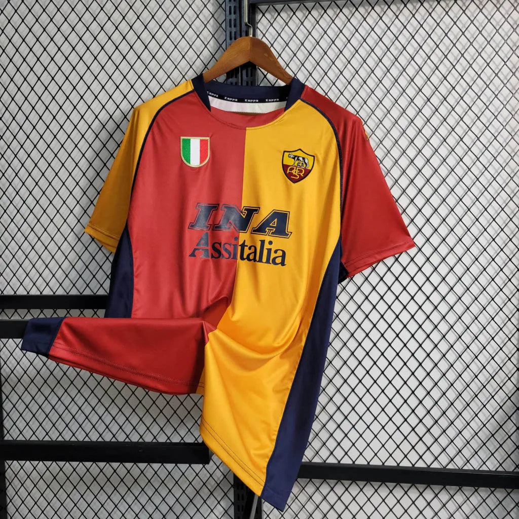 2001/2002 Retro AS Roma European Home Football Jersey